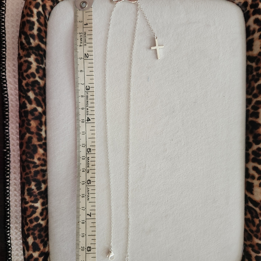 Silver Infinity Cross Necklace - image 3